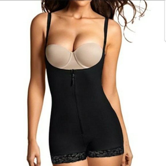 2022 Black Full Body Shaper High Compression Strappy Waist shaper abdominal comp - Picture 3 of 7